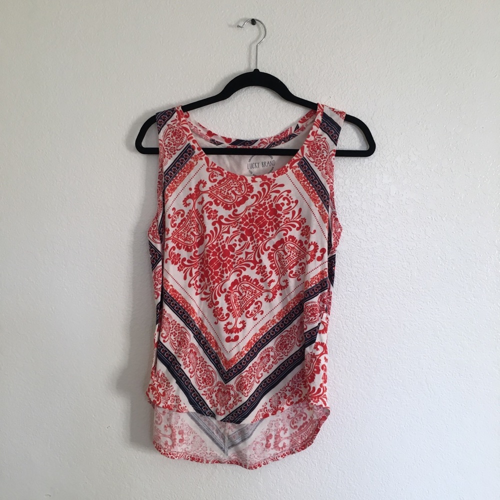 Lucky brand sleeveless print top
